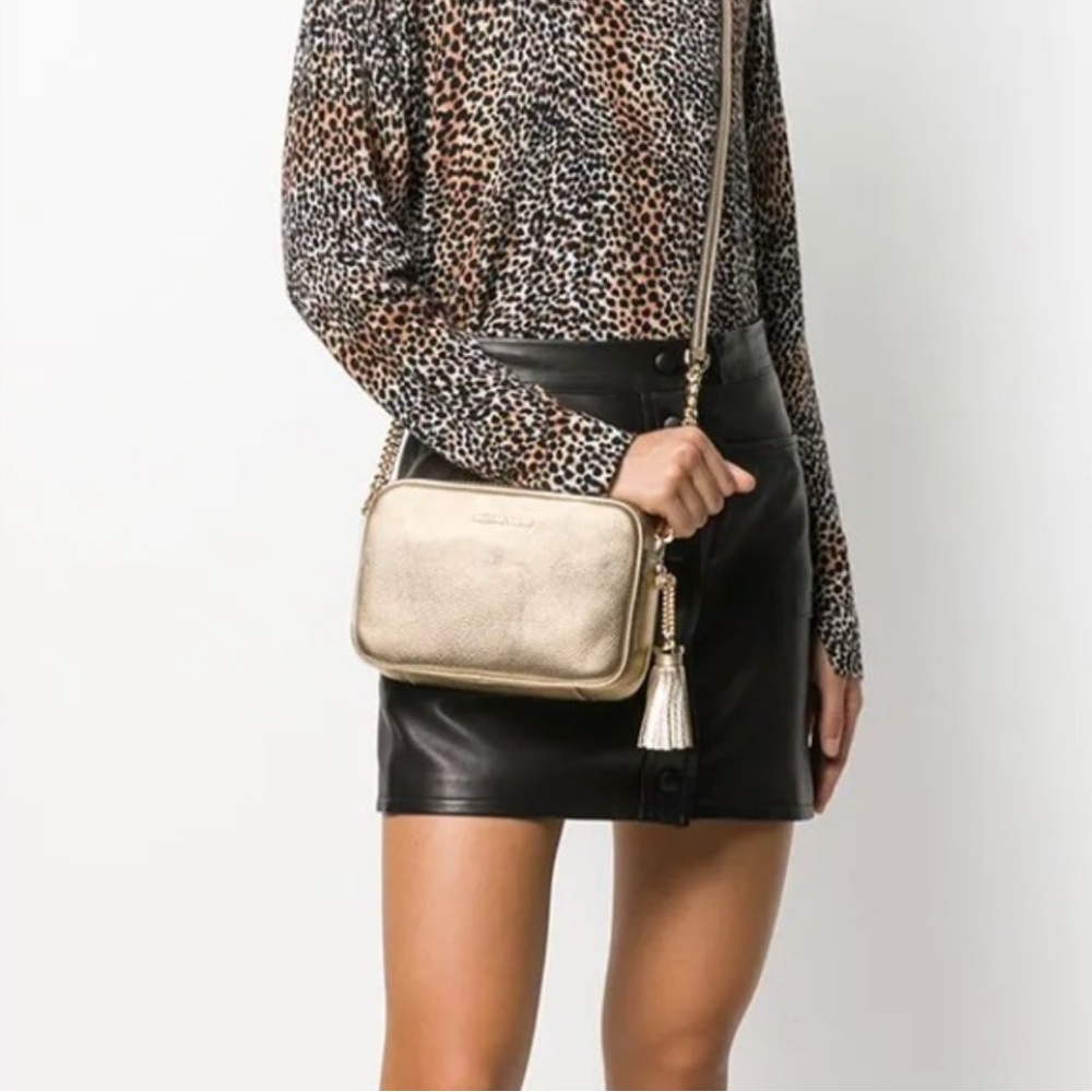 Michael Kors Metallic Gold Crossbody Bag